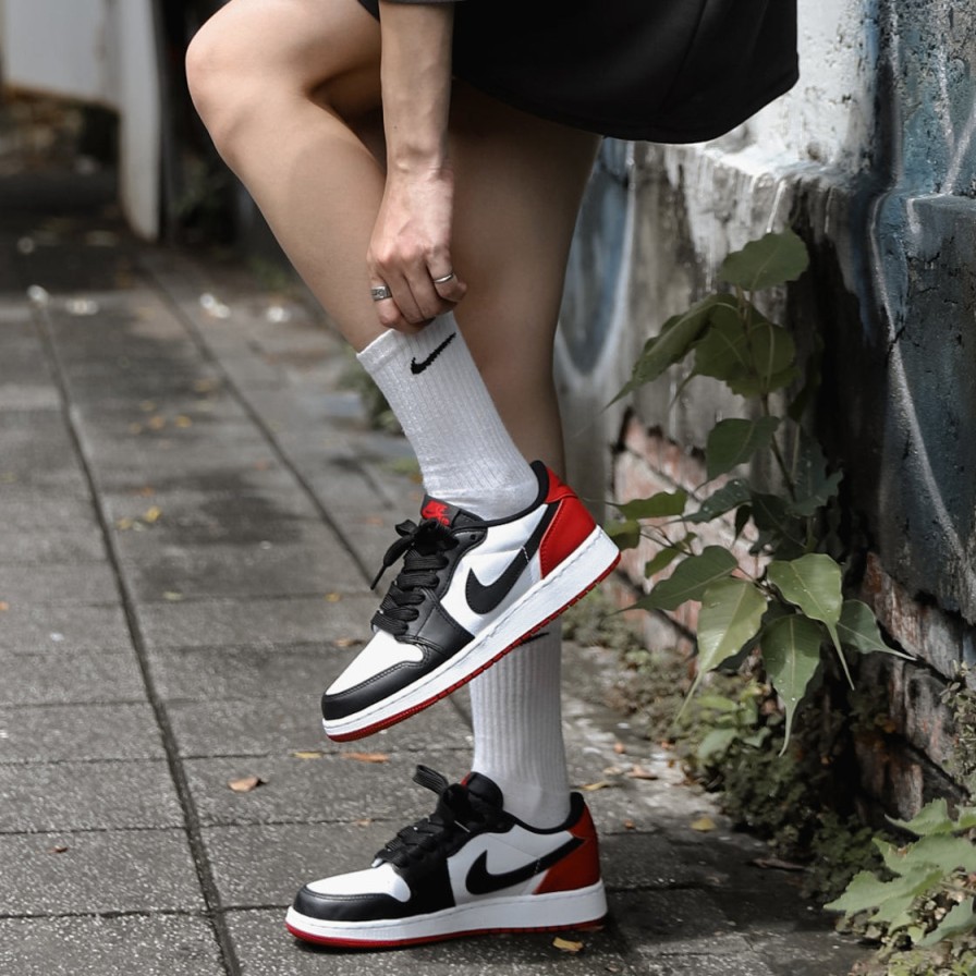 Footwear Nike | Nike Air Jordan 1 Low Og Black Toe (Women'S) [Cz0858-106] 3.5Y/22.5Cm /