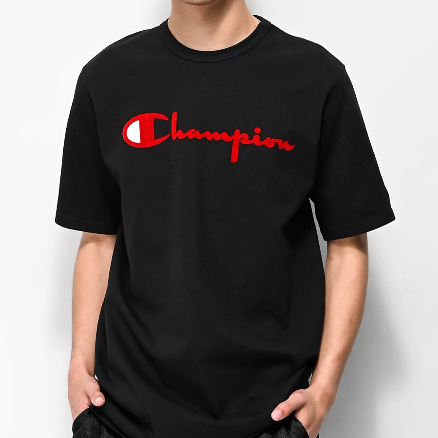 Clothing Champion | Champion Flock Script T-Shirt Tee (New)