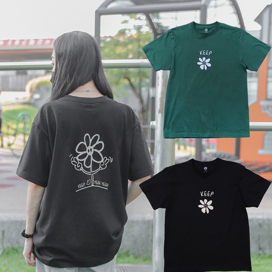 Clothing KICKSTAGE | Kickstage #Keep Smile Flower Tee [Ks171]