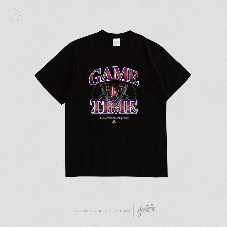 Clothing GAMETIME | Ga Eti E Graphic Tee [Gt034-Bk] Black