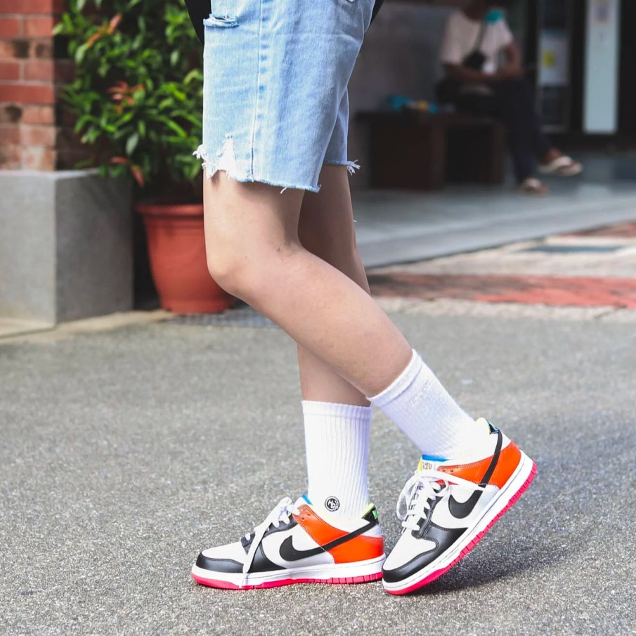 Footwear Nike | Nike Dunk Low Cartwheel Gs (Women'S) [Dv1752-101] White/Black/Orange