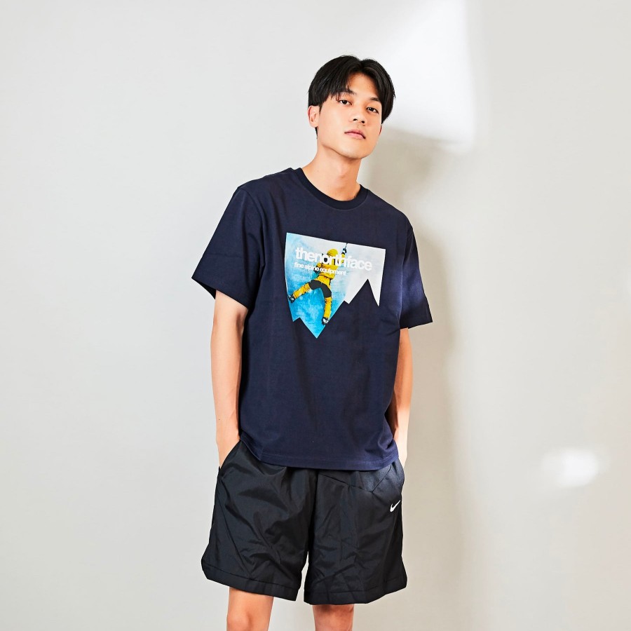 Clothing The North Face | The North Face Ice Climbing Graphic Tee [Nf0A7Qqyrg1] Dark Blue